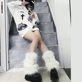 Harajuku Y2K Furry Leg Warmers